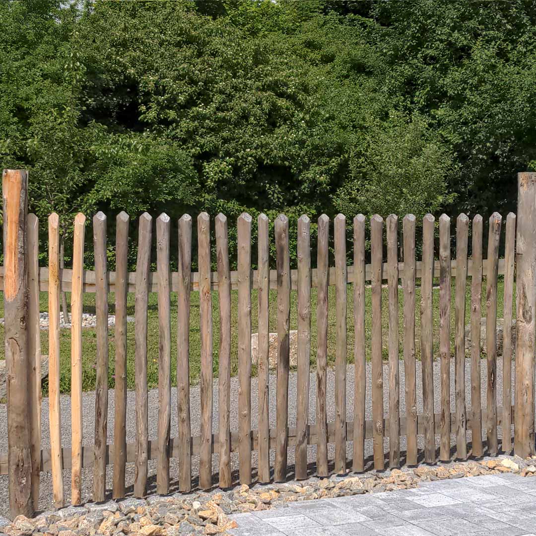 Lattenzaun halbrund Kastanie