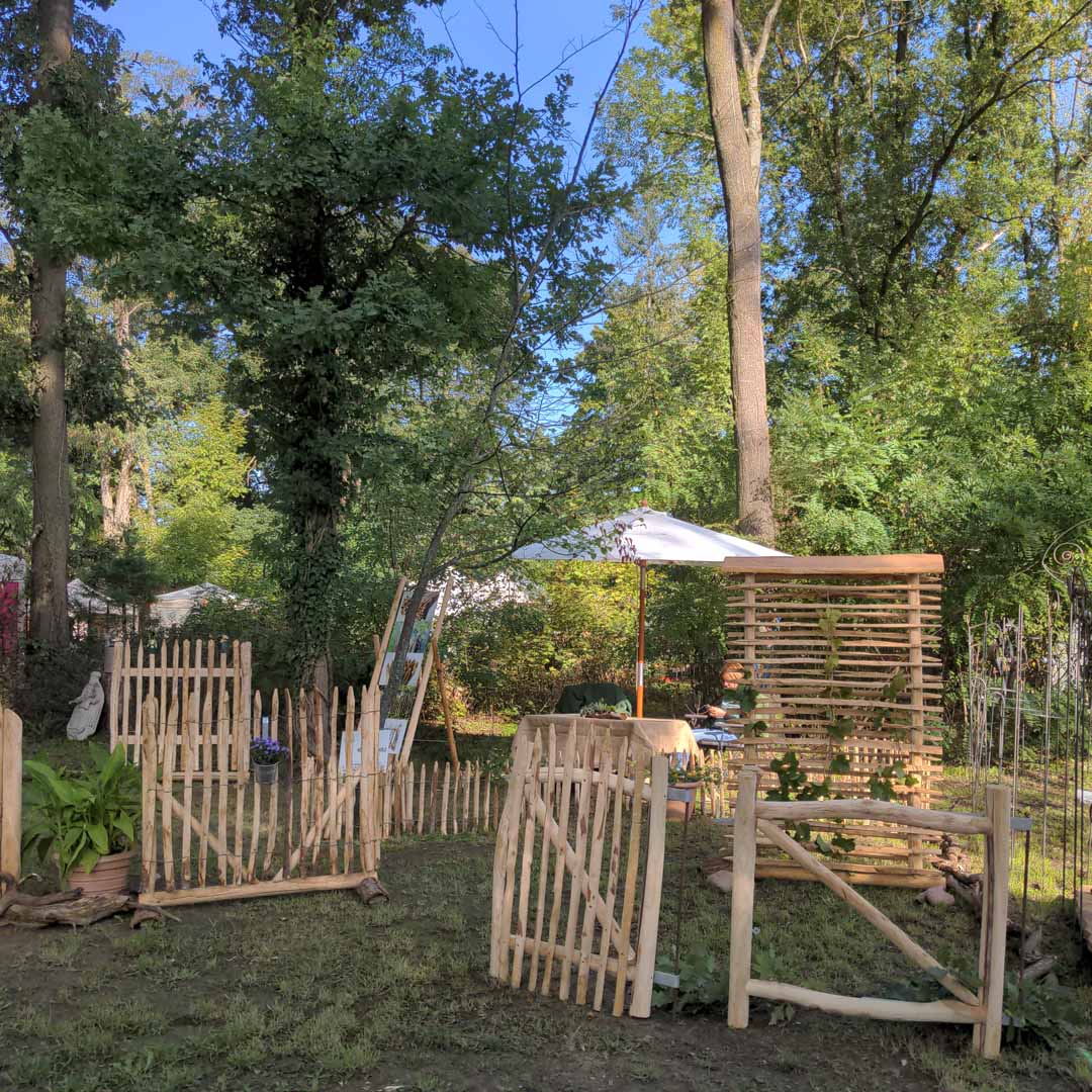 Holzzaun aus Kastanienholz