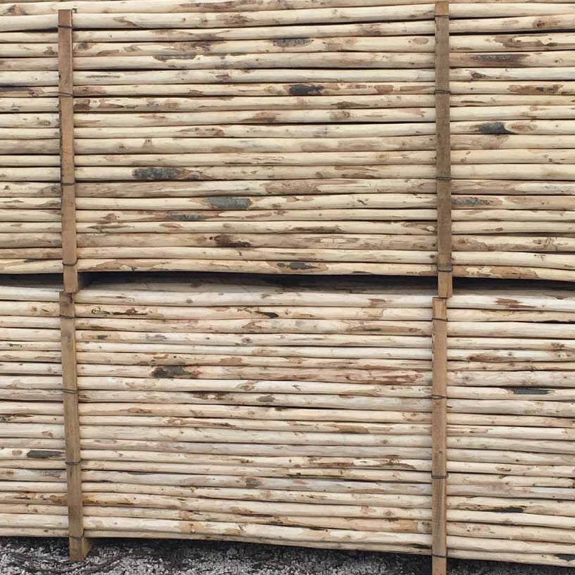 Holzstangen rund 2,5m | Naturholzstangen Kastanie | Rundholzstäbe
