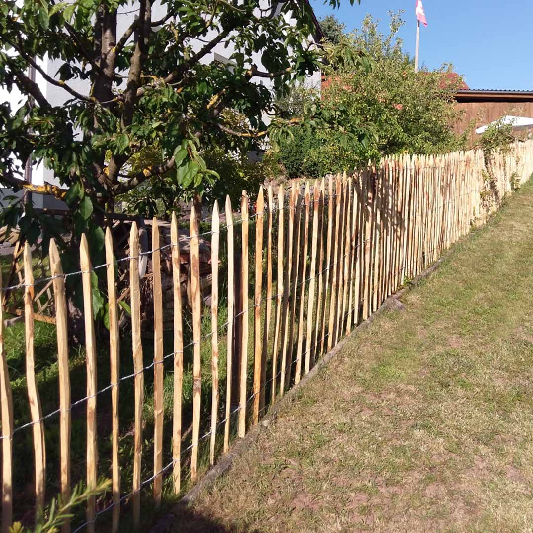 Staketenzaun Kastanie 120 cm hoch | Naturzaun