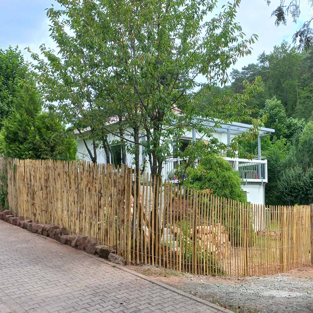 Staketenzaun Kastanie 150 cm hoch | Kastanienzäune