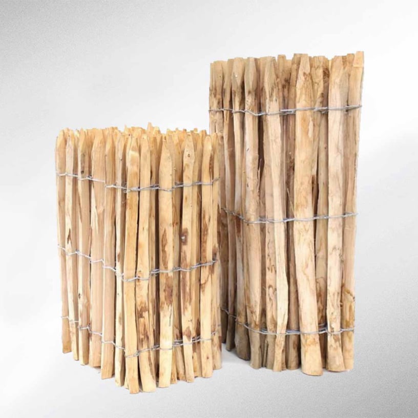 Staketenzaun aus unbehandeltem Edelkastanienholz: ökologisch, witterungsbeständig, nachhaltig, zuverlässig