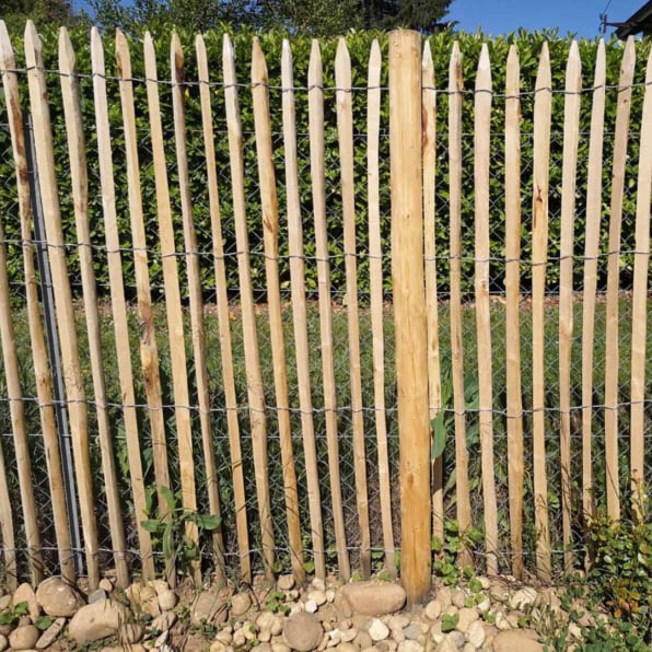 Staketenzaun Kastanie 175 cm hoch | Gartenideen
