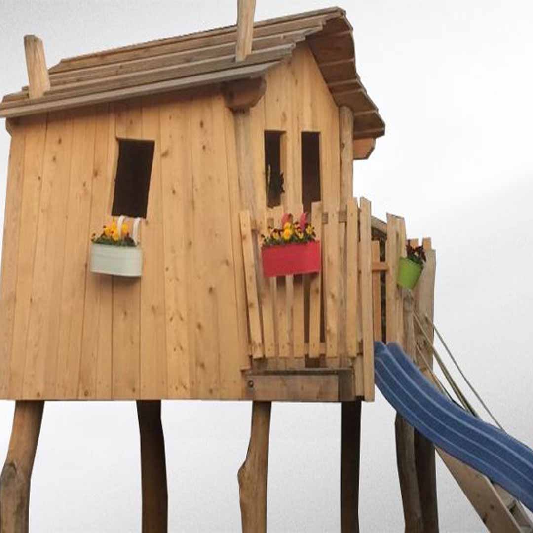 Baumhaus Stelzenhaus selber bauen | Naturholz Spielgeräte | Robinienholz