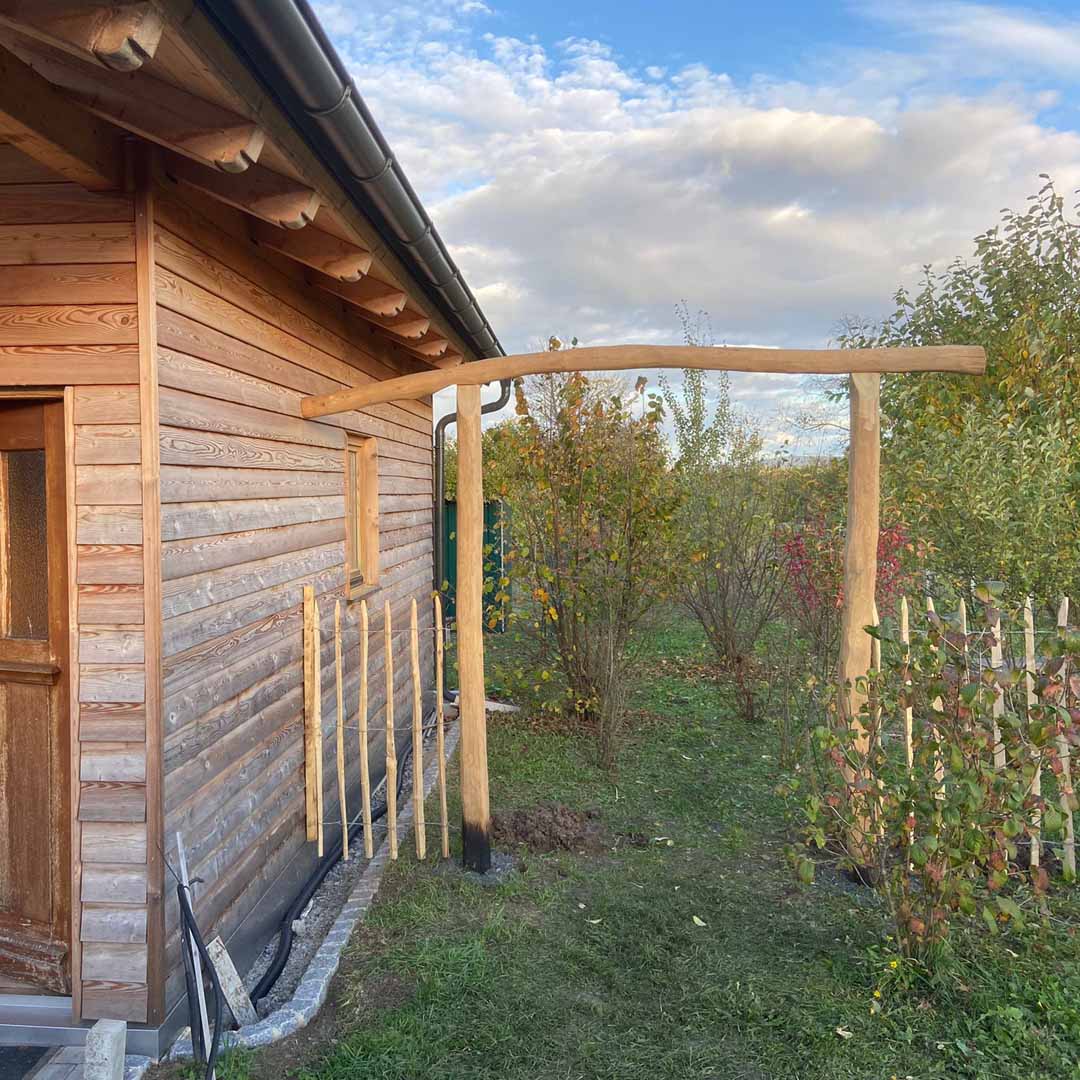Torbogen Holz selber bauen | DIY Gartendeko